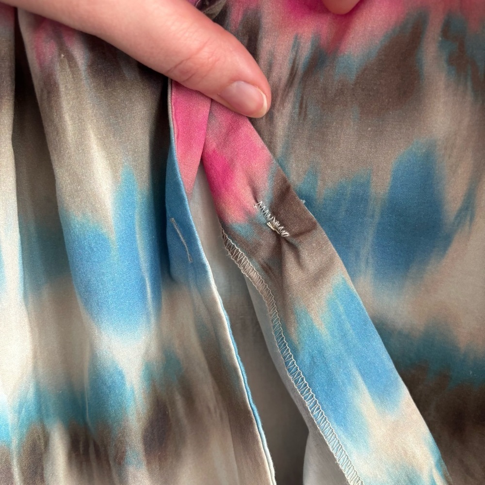 JJXX Tie-Dye Striped Short-Sleeve Midi Shirt Dress - Picture 6 of 12